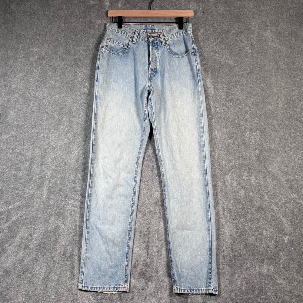 VTG Gap Jeans 90s Denim Loose Fit Light Wash Button Fly Women 6 29x30 Made USA